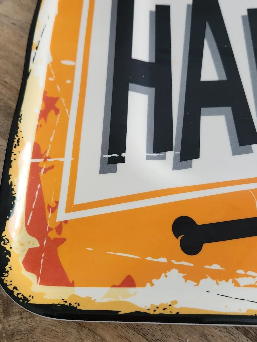 Halloween Distressed Retro Melamine Party Serving Tray - Scary, Eerie, Creepy